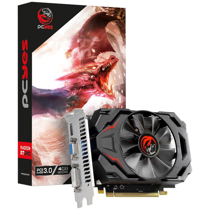 PLACA DE VIDEO AMD RADEON R7 240 4GB GDDR5 128 SINGLE FAN