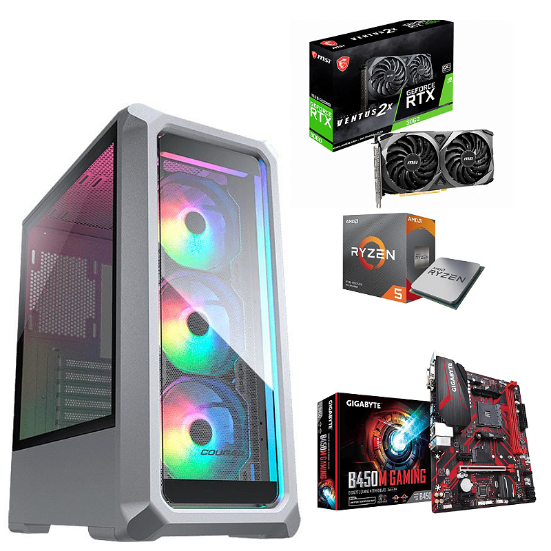 PCgamer,Ryzen 5 3600+RTX 3060 Ventus 2X MSI 12,GB Dnucleoinformatica