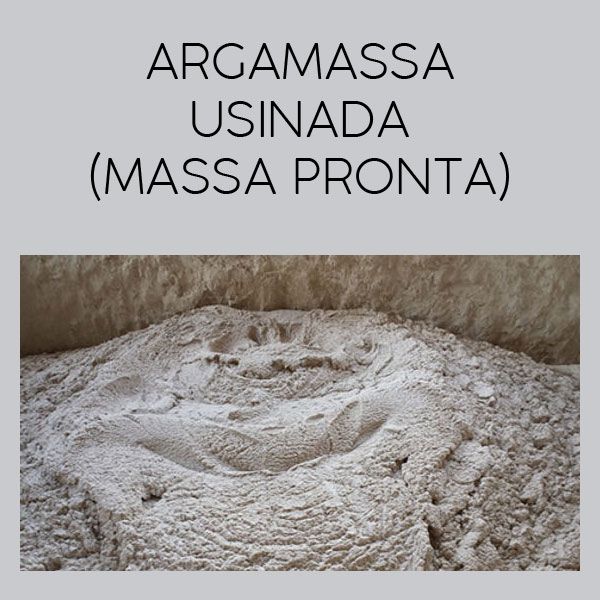 Argamassa Usinada - Massa Pronta de Areia e Cal