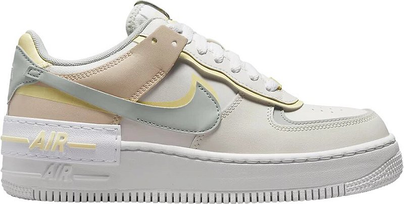 NIKE AIR FORCE 1 SHADOW PEARL WHITE CITRON TINT - Quem entende de