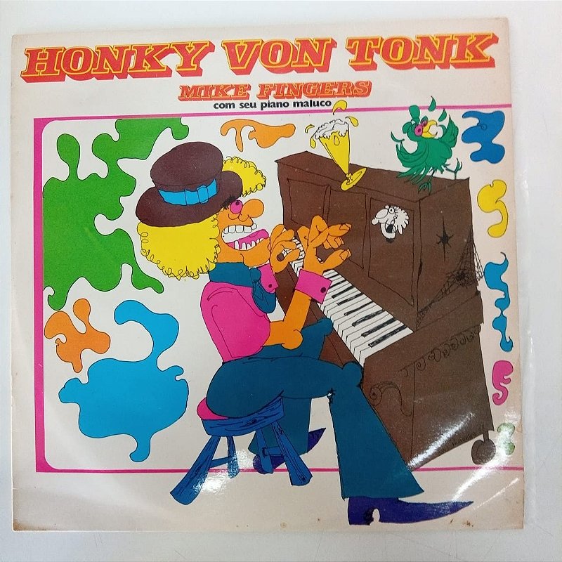 Disco de Vinil Honky Von Tonk Interprete Mike Fingers com seu Piano ...