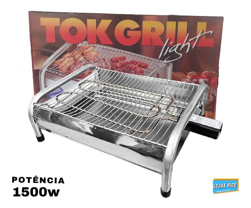 Churrasqueira Elétrica Tok Grill Light Ll 220v Prateada