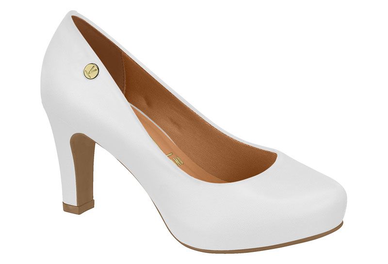 Sapato Vizzano Meia Pata Salto Médio Pelica Trapézio Calçados