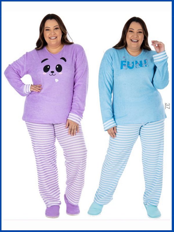 Pijama Plush Feminino Plus Size | Pijama Victory - Kabreu - Moda íntima -  Moda Praia - Pijamas