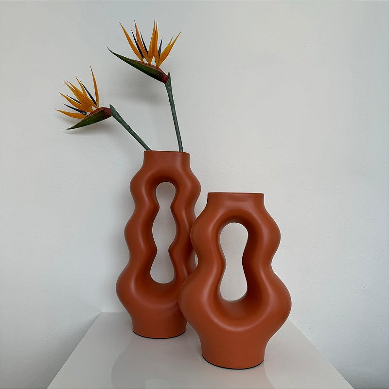 Vaso Curvas - Terracota