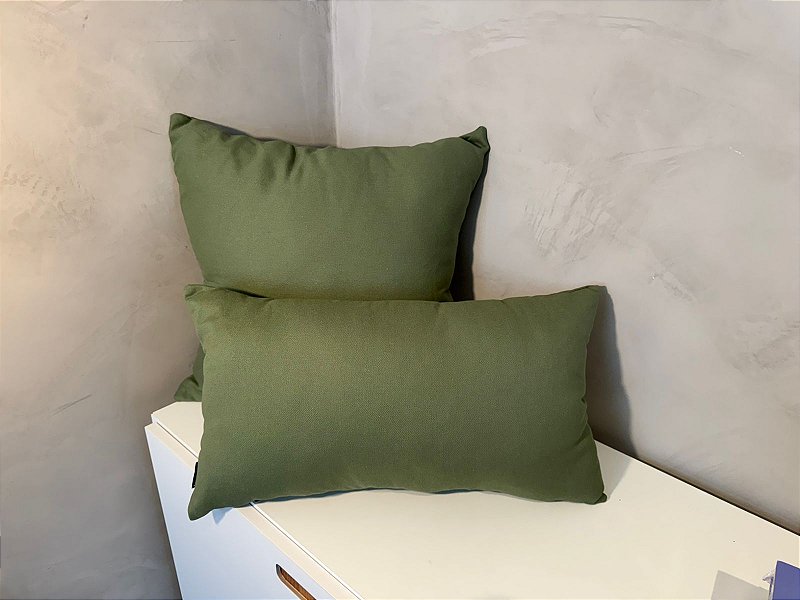 Almofada Linho Verde Retangular