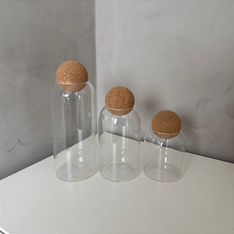 Porta Mantimentos com Tampa em Cortiça