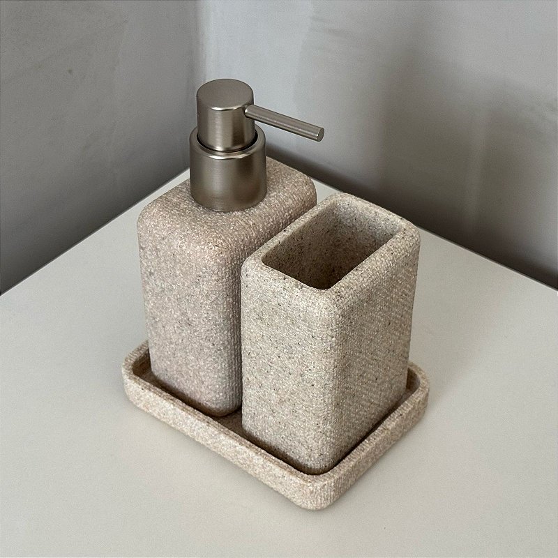 Kit de Banheiro Trama Areia