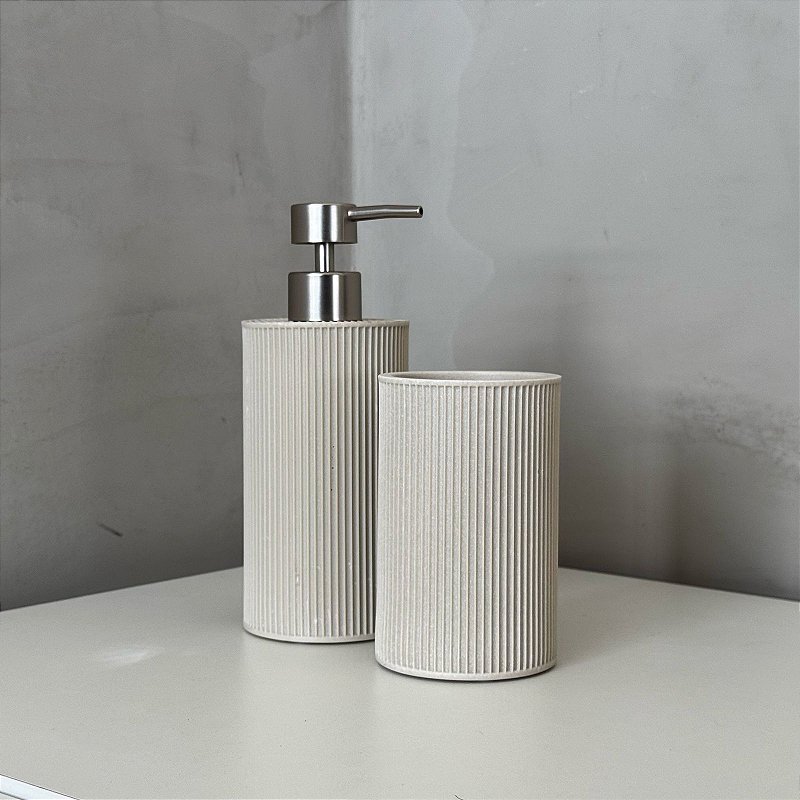 Porta Sabonete Frisado Off White