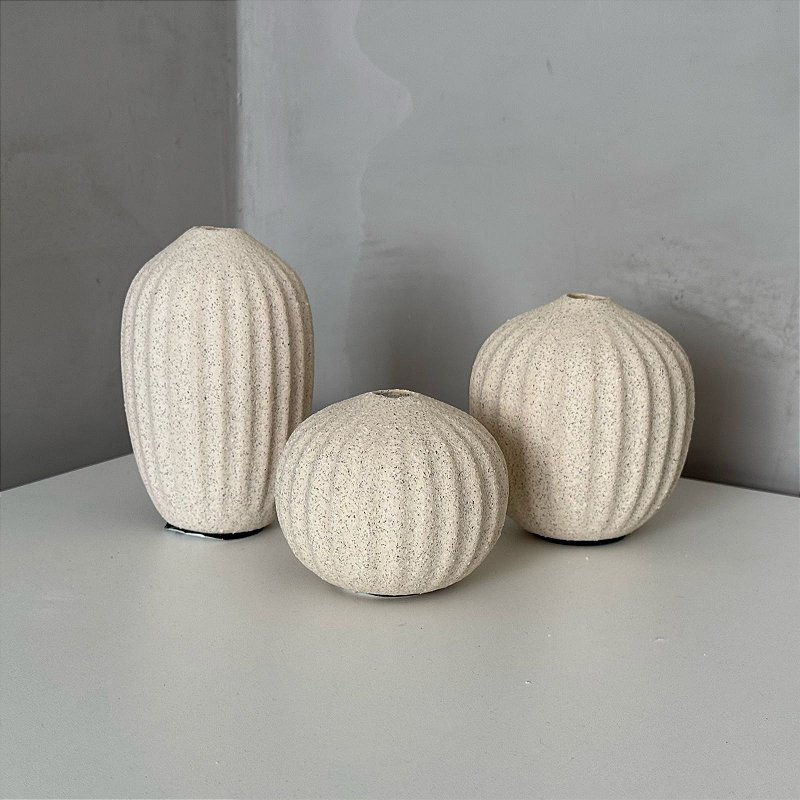 Trio de Vasos Areia