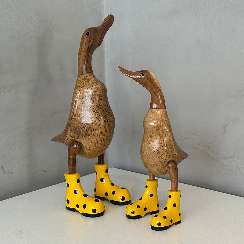 Pato de Botas Amarelas com Bolinhas
