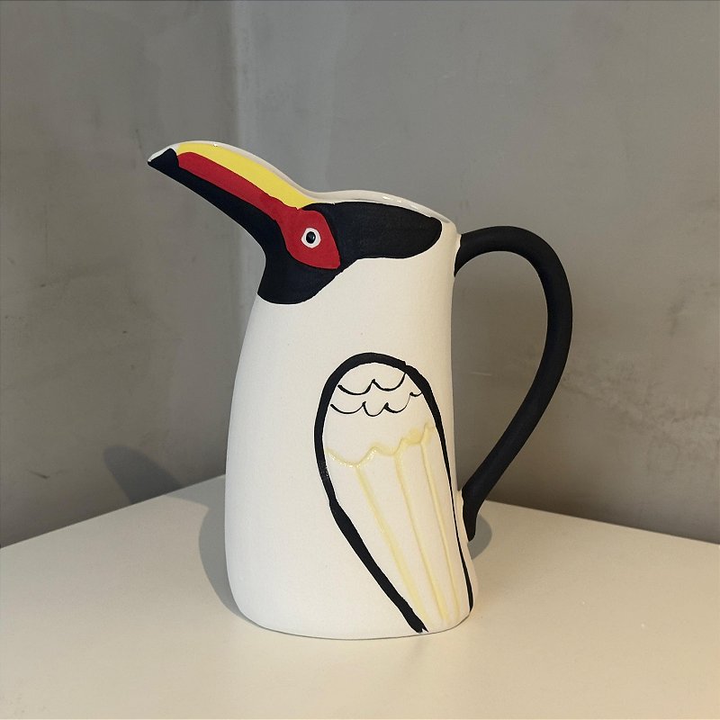 Vaso Uirapuru Vermelho e Amarelo