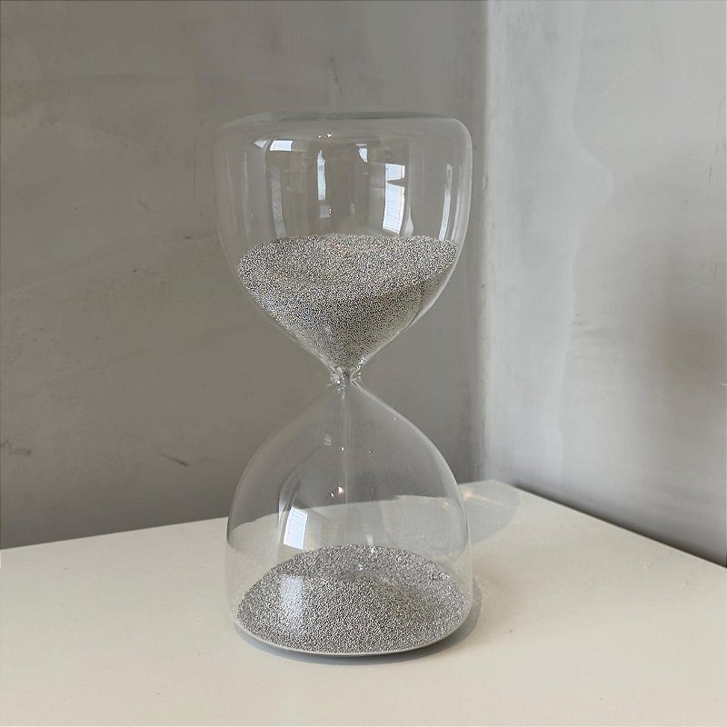 Ampulheta Bolinhas Prateadas