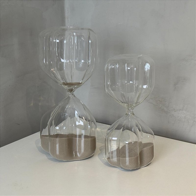 Ampulheta Flower Cinza