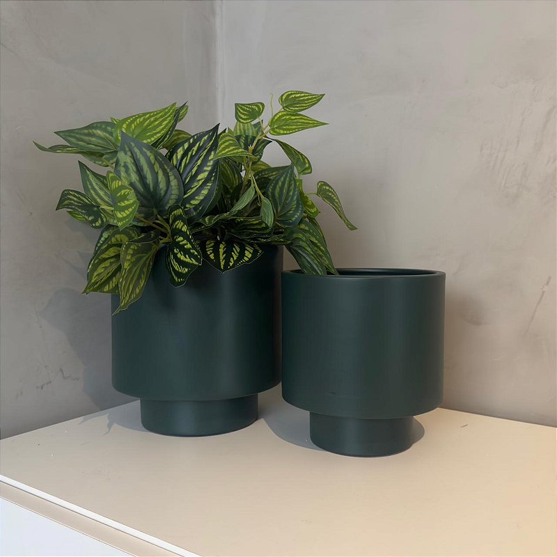 Cachepô Reto com Base | Verde