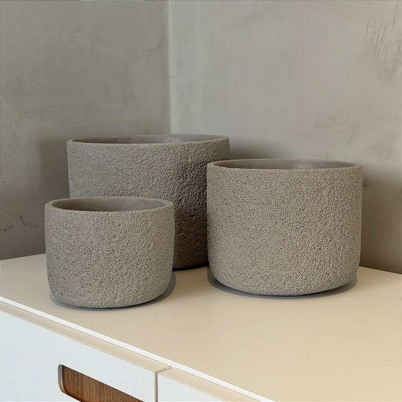 Cachepô em Cimento Rústico