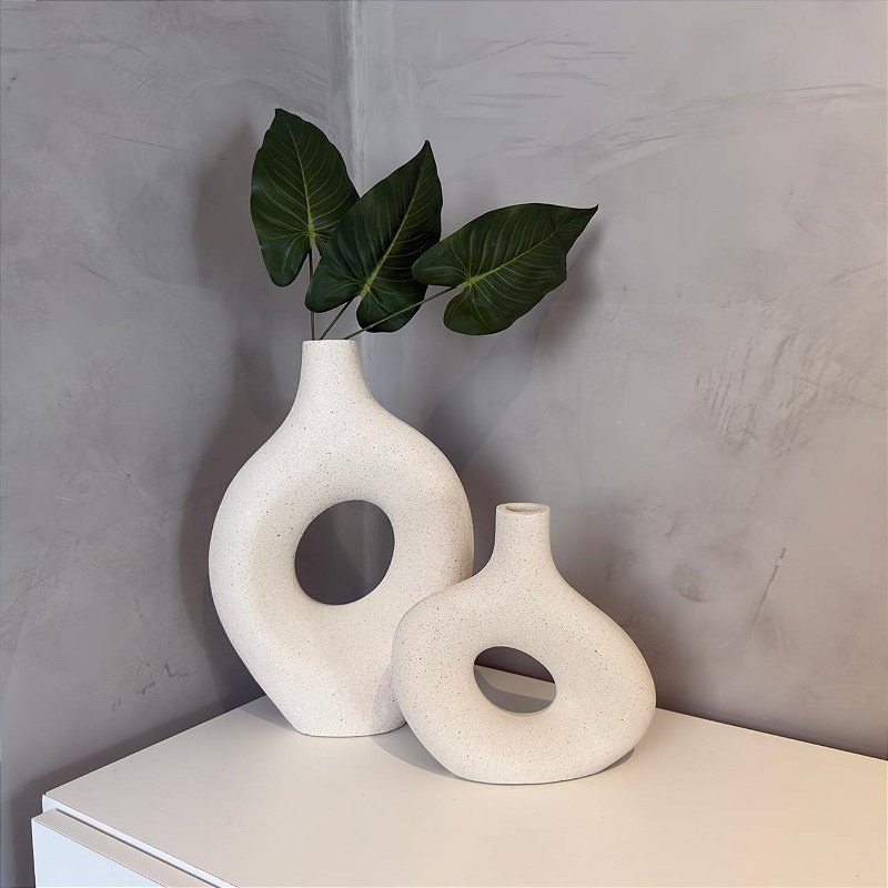 Vaso Orgânico em Resina Areia