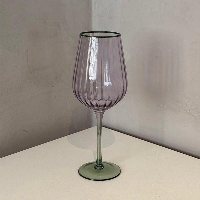Taça Pétala Vinho - Lilás e Verde