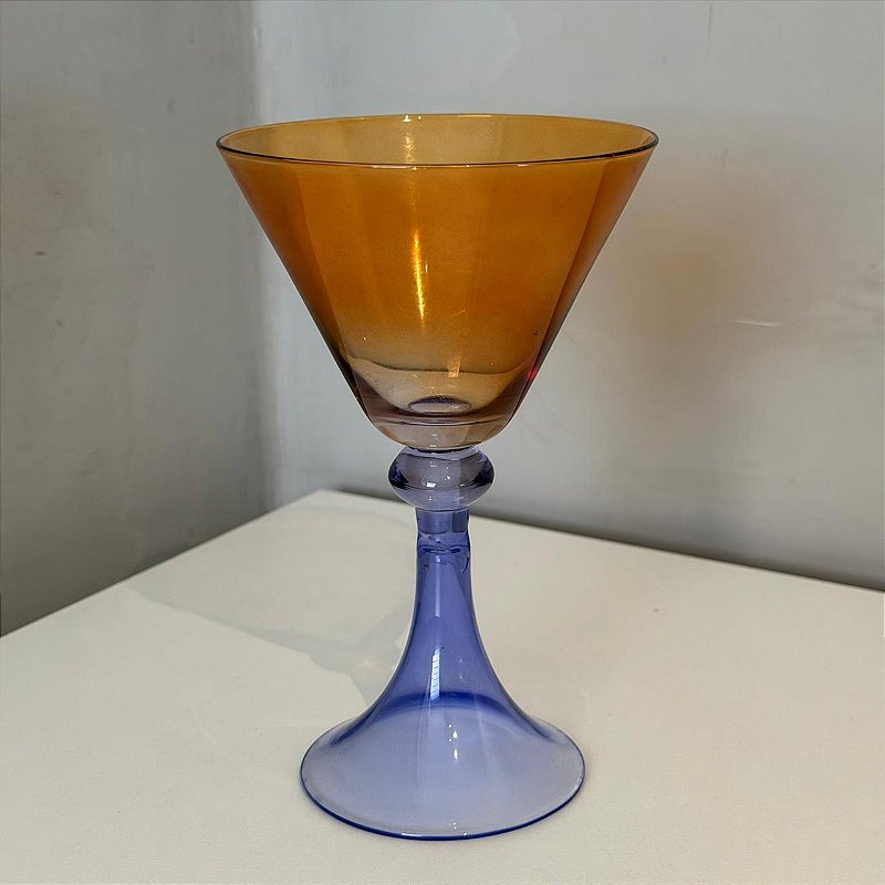 Taça Candle - Laranja e Azul