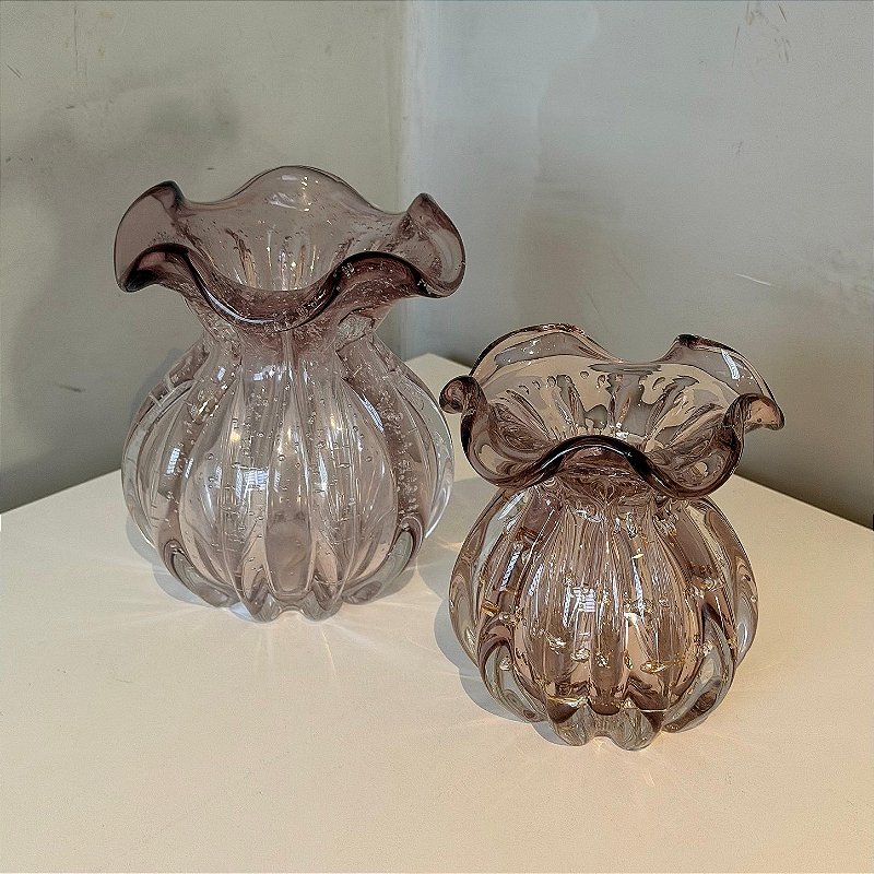 Vaso Vidro Murano Rosa