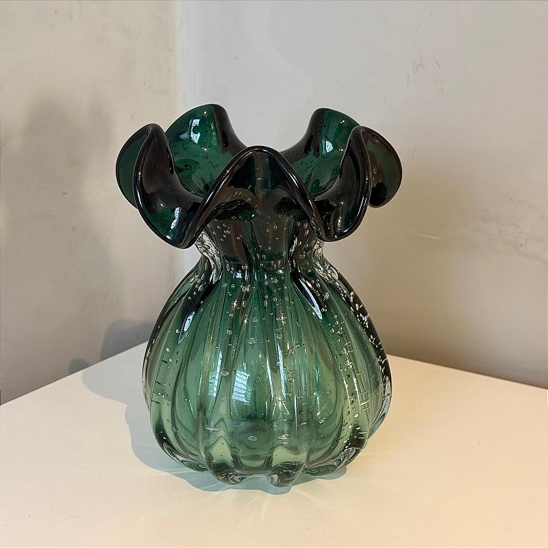 Vaso Vidro Murano Verde