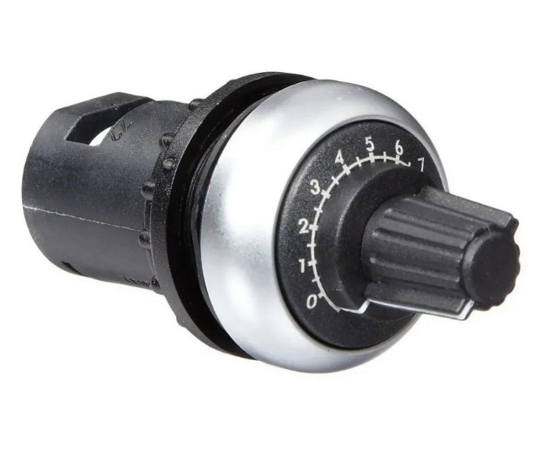 PotenciÔmetro Rotativo 22mm Com Escala 4 7k Ohm M22 R4k7 Eaton 229490