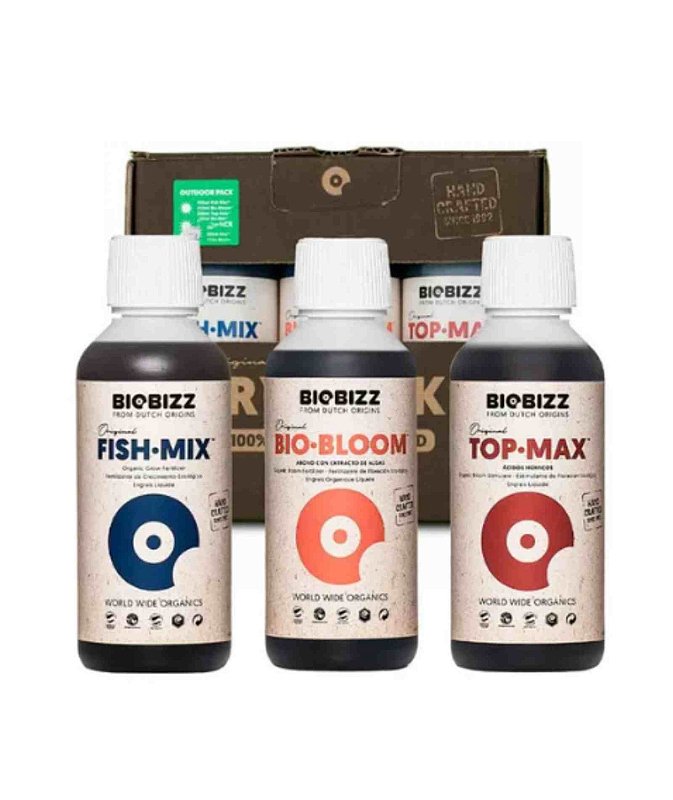 KIT TRYPACK OUTDOOR BIOBIZZ (FISH-MIX/ BIO-BLOOM / TOP-MAX