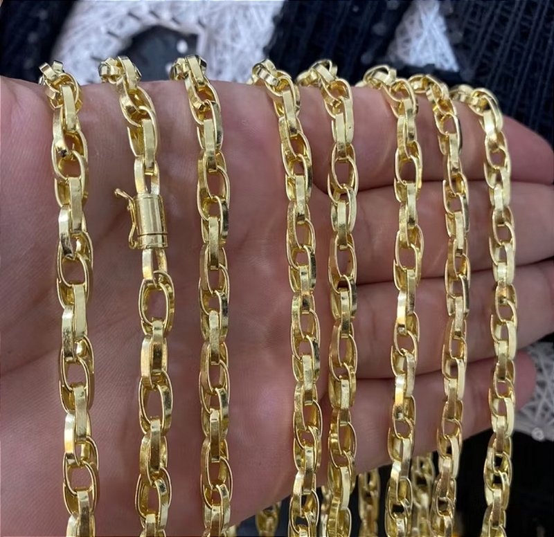 Corrente Elo Trançado 5mm - Moeda Antiga