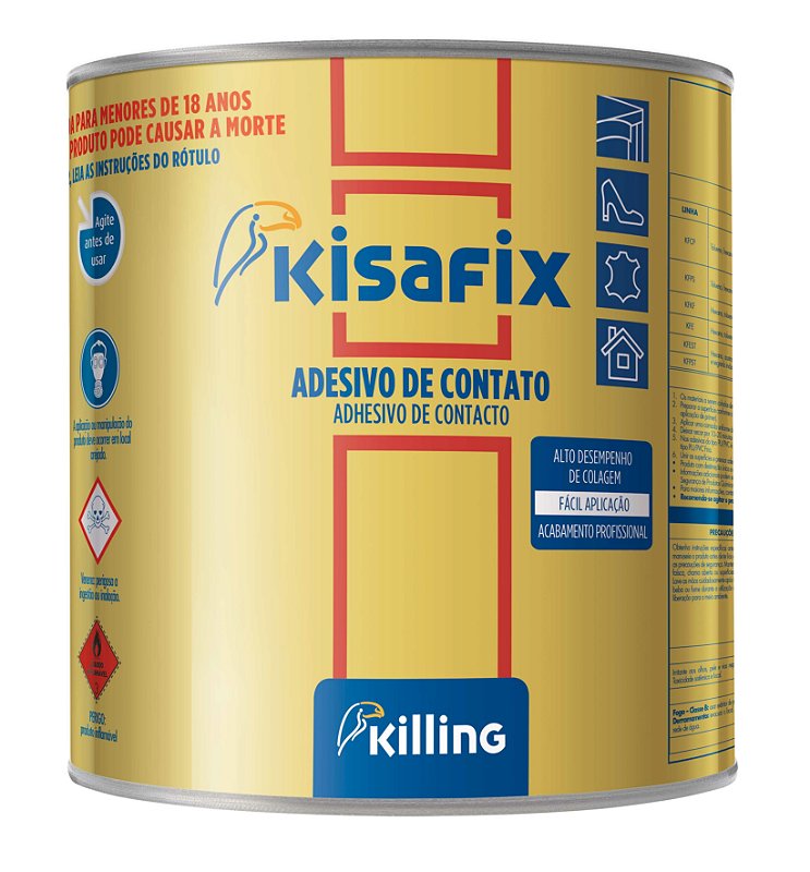Cola de Contato Premium Kisafix 750g - Delâminas - Tudo para sua marcenaria