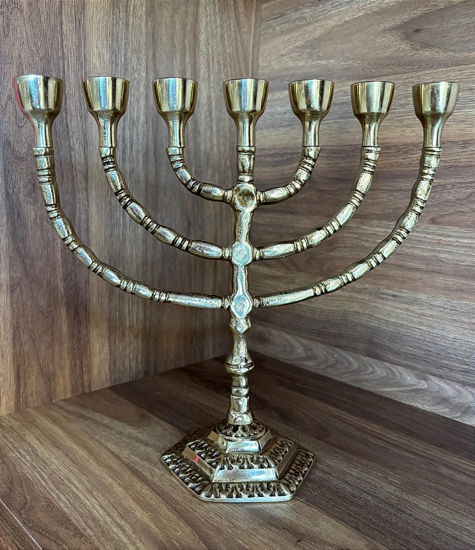 MENORAH BRONZE REDONDA 28CM