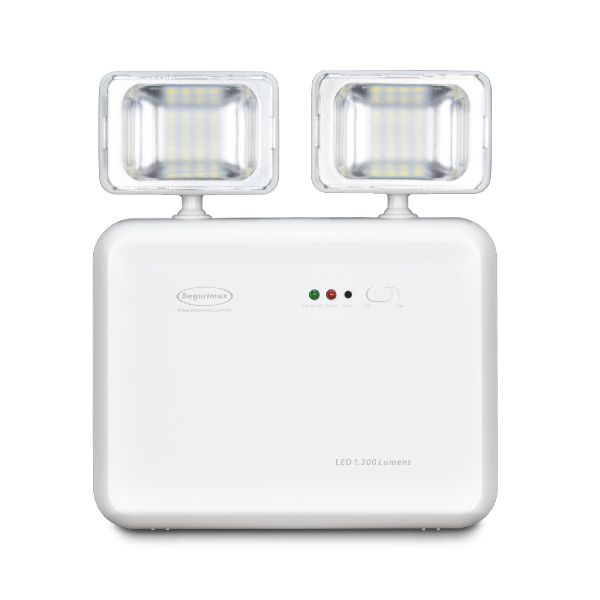 luminária emergencia 2 farol led 1200lumens 250m2 - Eletro Center