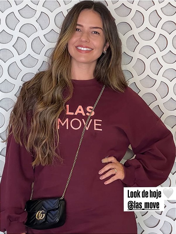 MOLETOM MANGAS BUFANTES VINHO