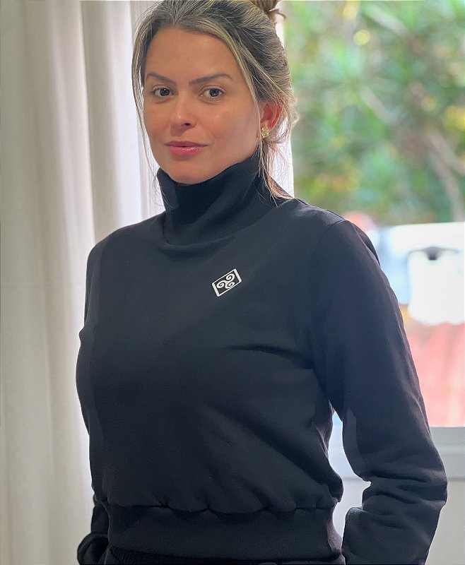 BLUSA MOLETOM GOLA ALTA