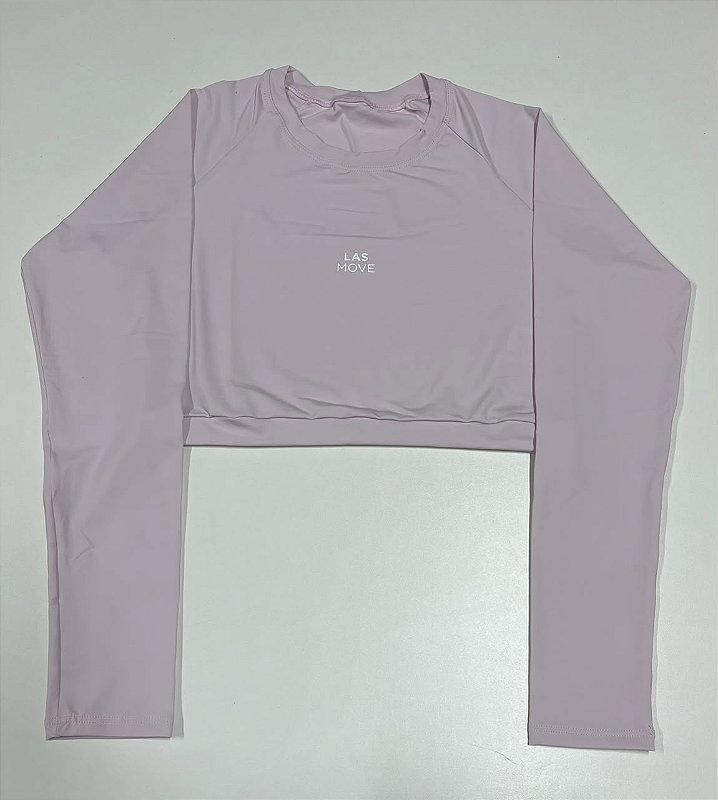 Blusa cropped curtinha manga longa