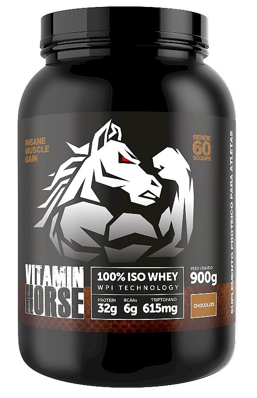 100 ISO WHEY 900G VITAMIN HORSE MAKRO SUPLEMENTOS LOJA DE