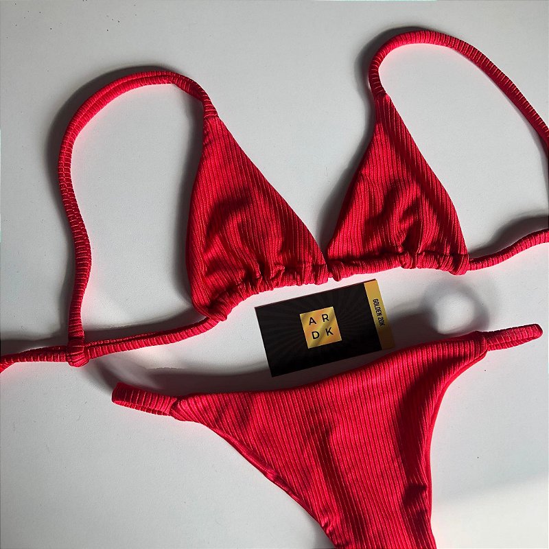 1 biquiní tally vermelho