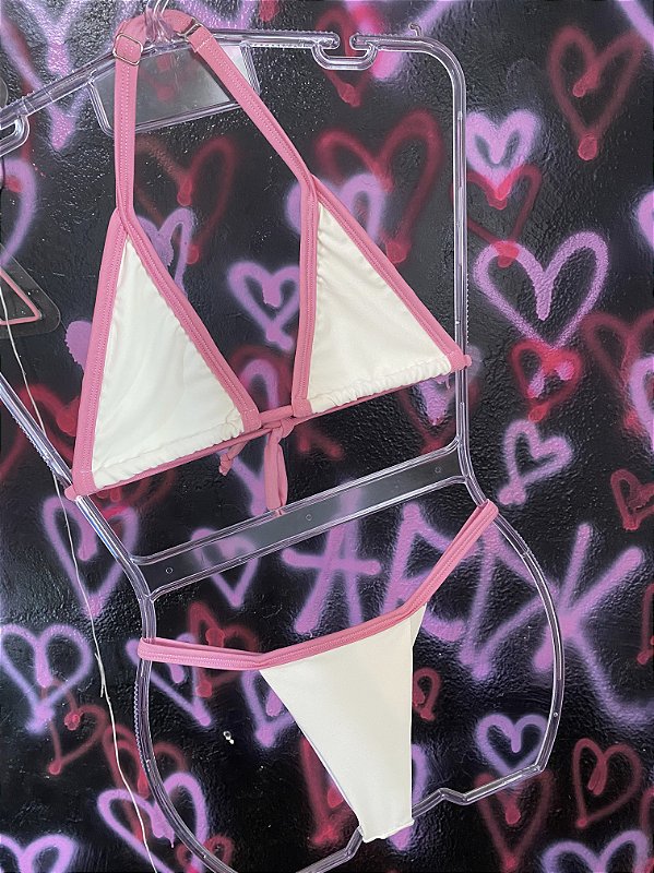 BIQUINI MARQUINHA MELODY OFF/ ROSA COLEÇÃO 2026 CANDY COLORS