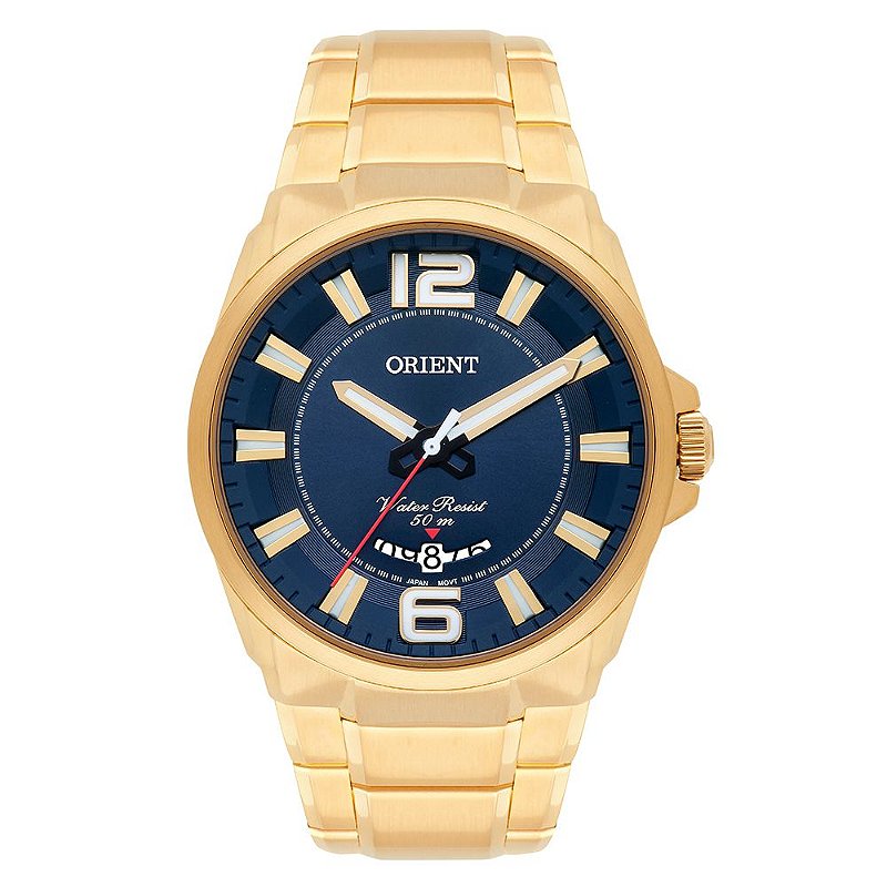 Relógio Orient Masculino Analógico MGSS1157 Dourado