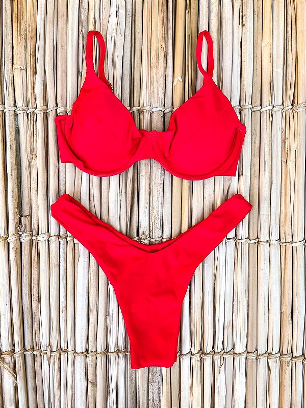 Biquíni Kamilla Vermelho Liso