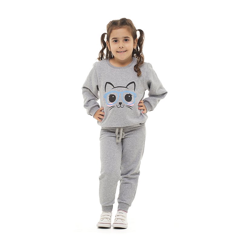 Conjunto moletom hotsell feminino gatinho