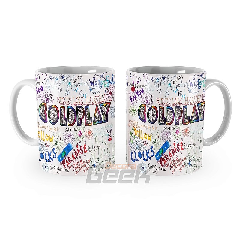 ⭐ Caneca Coldplay Banda | Decora Geek - Decora Geek