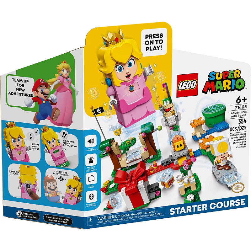 Lego Super Mario Pacote Inicial Aventuras Peach 71403 354pcs - Datez