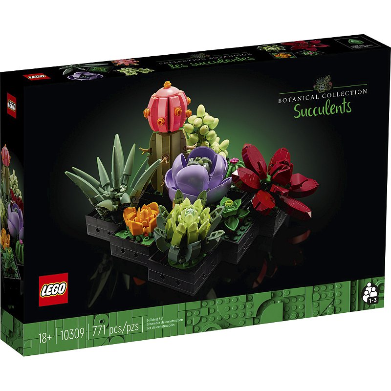 Lego Botanical Suculentas 10309 com 771pcs - Datez