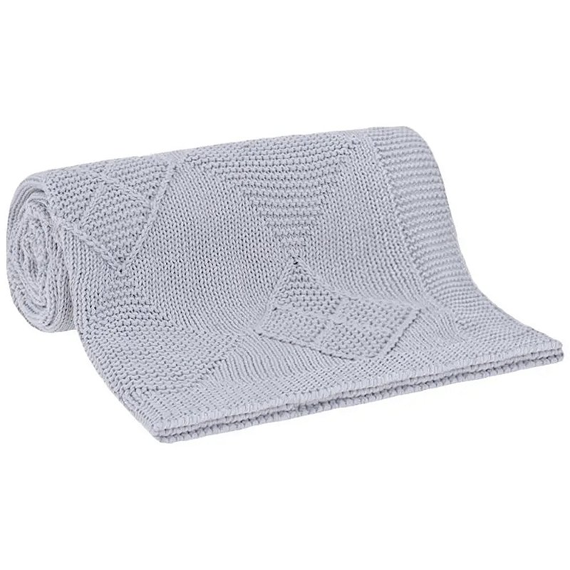 Manta Decorativa Buddemeyer Brioni Tricot Polysoft Prata - Datez