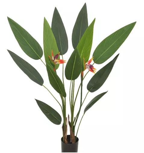 Planta Árvore Artificial Estrelícia Com Flor Verde 1,25m - Florescer-Decor  | FLORESCER DECOR