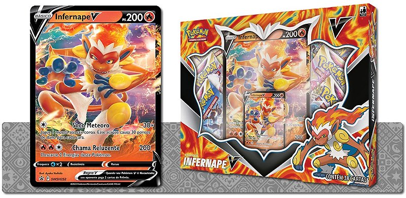 Box Coleção Box Coleção Infernape V Pokémon Card Games Colecionáveis