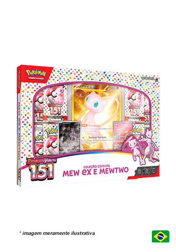 Caixa Coleção Especial - 151 - Mew ex e Mewtwo - Gruta BSB - Board