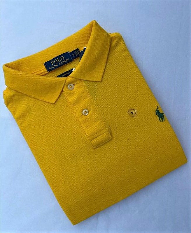 ralph lauren black and yellow polo shirt