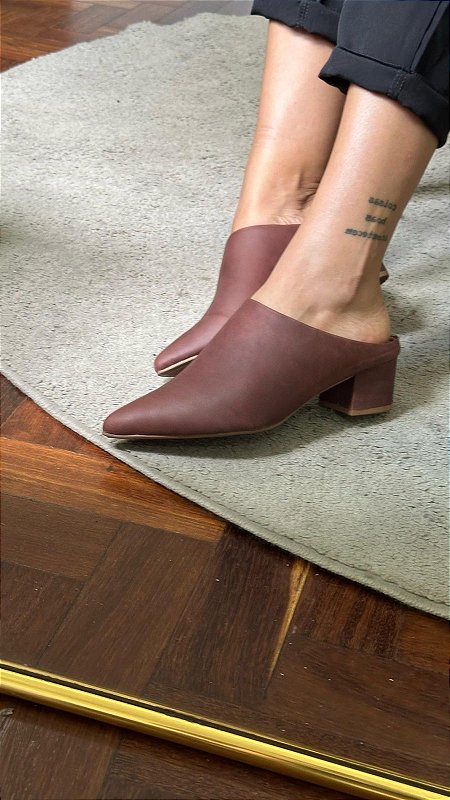 CLOG BURLINGTON MARSALA SALTO COURO