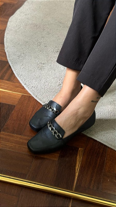 SAPATILHA DIPPIE PRETO COM CORRENTE